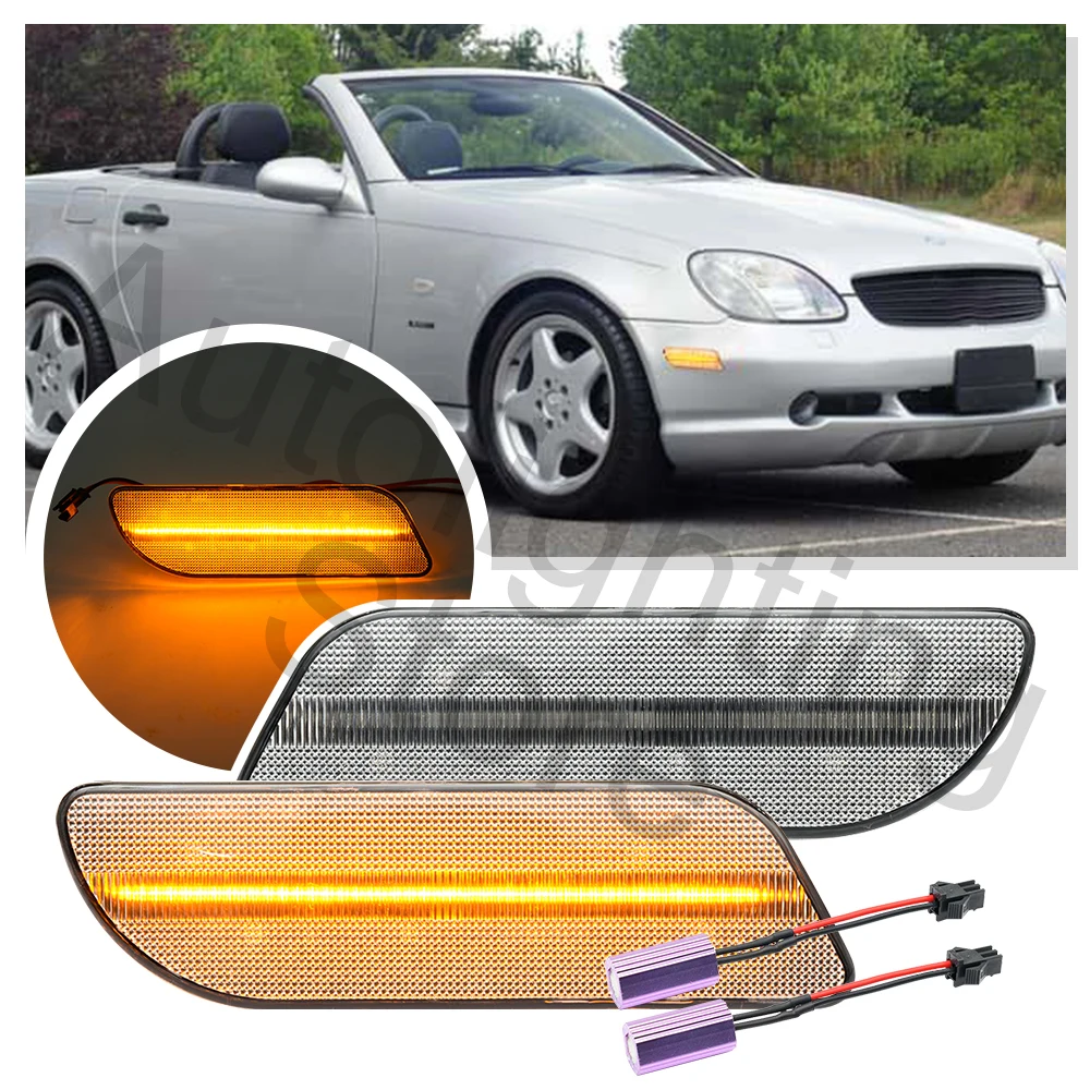 

2PCS front bumper side marker light For Mercedes Benz SLK-Class R170 CLK-Class W208 1997-2004 turn signal light