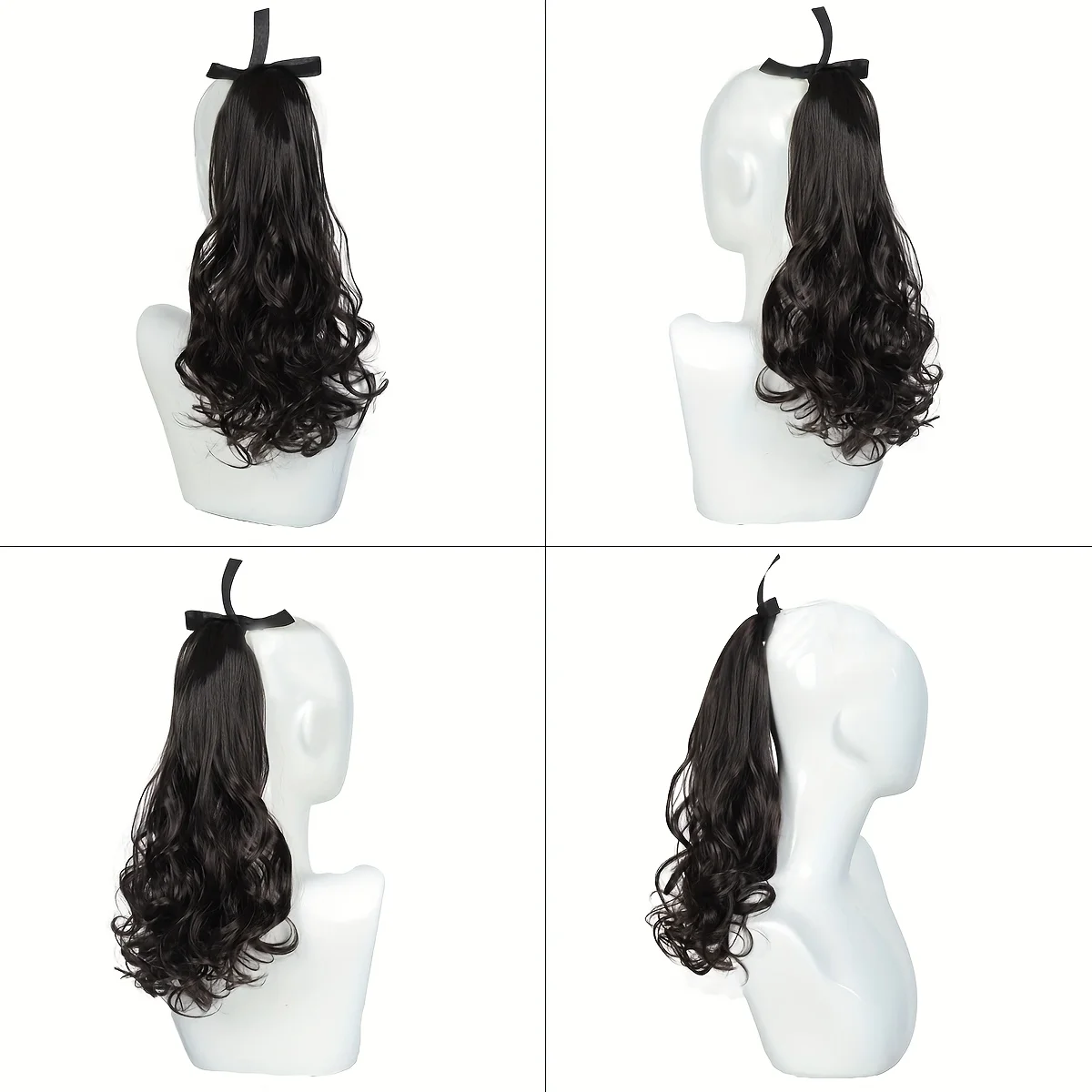 Women'S Heat-Resistant Synthetic Curly Wig Ponytail Curly Wave with Easy Attachment for Everyday Parties Hairstyle Extension