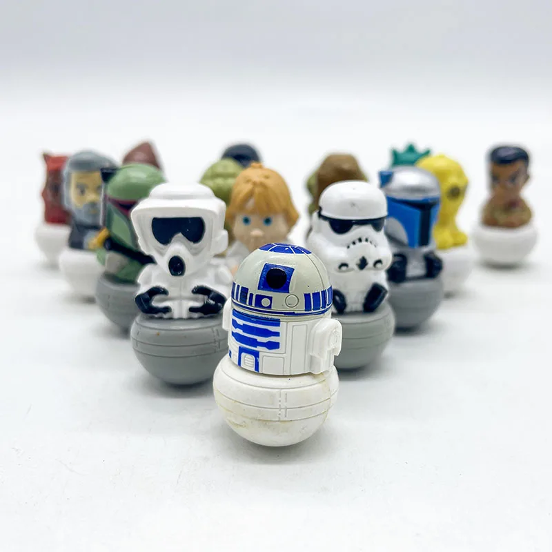 Star Wars R2-D2 C-3Po Chewbacca Luke Boba Fett Darth Stormtrooper Jawa Yoda Greedo Finn Tumbler Roly-Poly Toy Figures Model