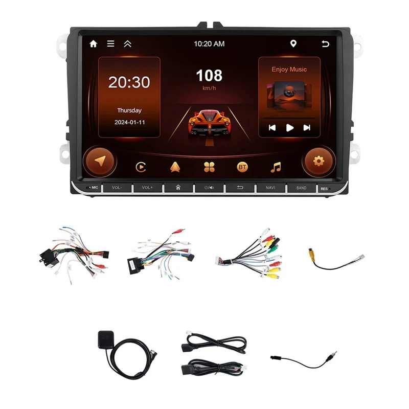 

2G + 64G Carplay Android 13 2 Din радио Черный ABS для VW Golf 5 6 Touran Passat B6 Polo Jetta