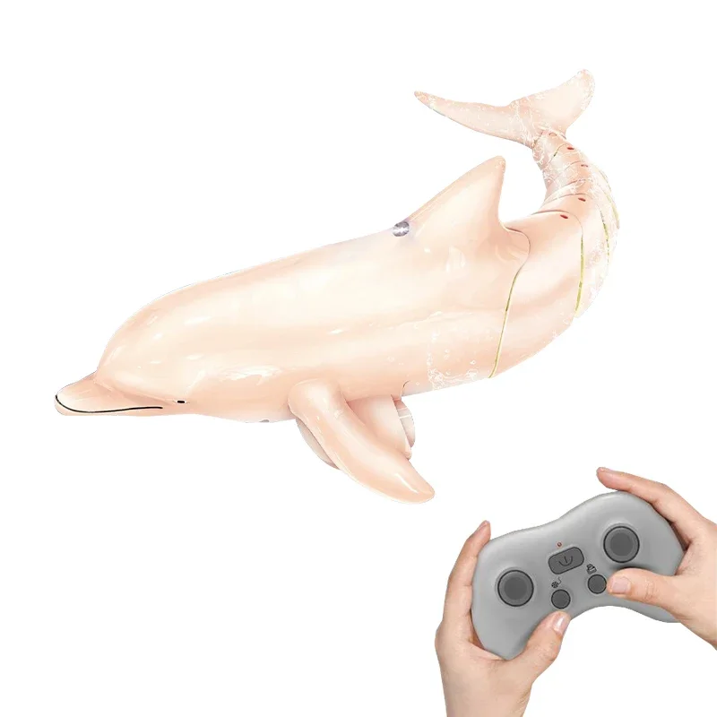 Rc Boat 2.4G Remote Control Dolphin with Light Simulation Electric Water Toys Simulation Radio-Control Animal Children Gift 5