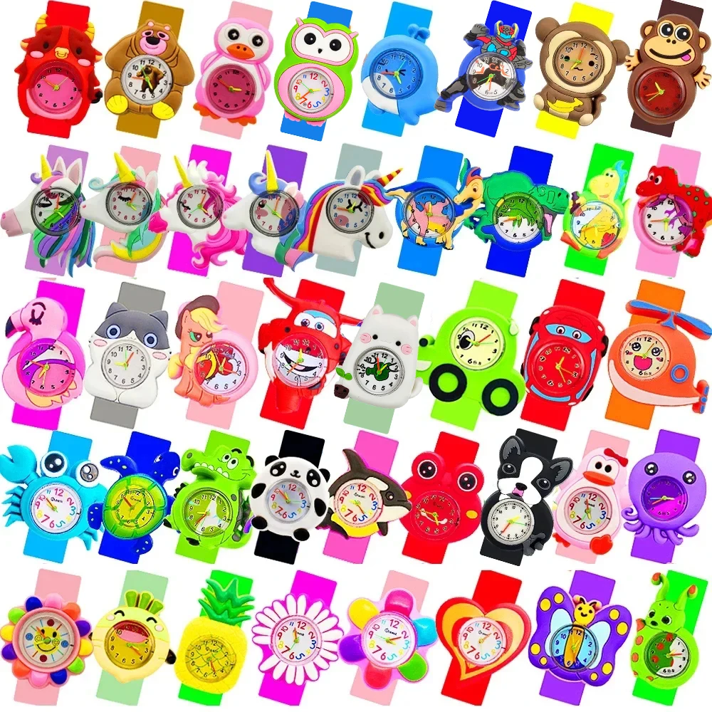 Spedizione Gratuita 99 Stili Cartoon Children Watch Baby Learn Time Toy Kids Slap Watches Ragazzi Ragazze Regalo Di Natale Per Bambini Di Età Compresa