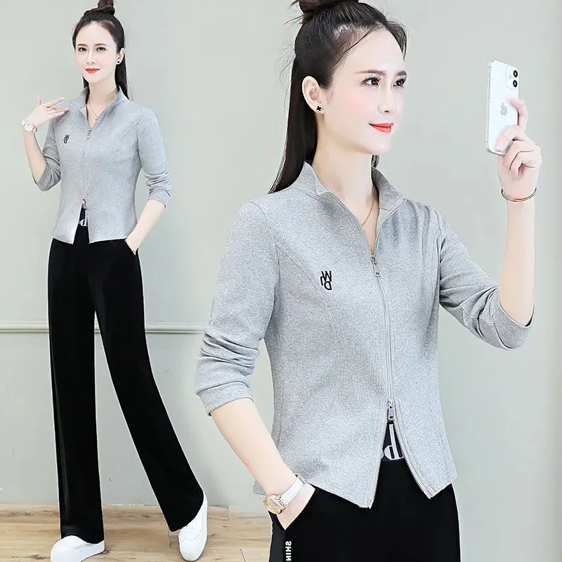 

Женская короткая толстовка на молнии, с воротником-стойкой