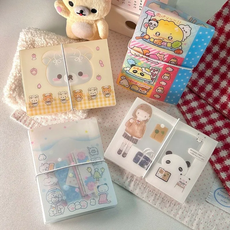 Kawaii INS Storage Album Notes Idol Cards Photos Name Card Holder Cute Stickers Organizer for Scrapbooking Material Storage