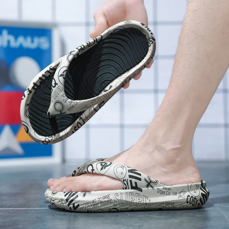 AI Air Slippers Personality Lightweight Durable Outdoor Beach Men Shoes Personality Lightweight Durable Outdoor Beach Men Shoes