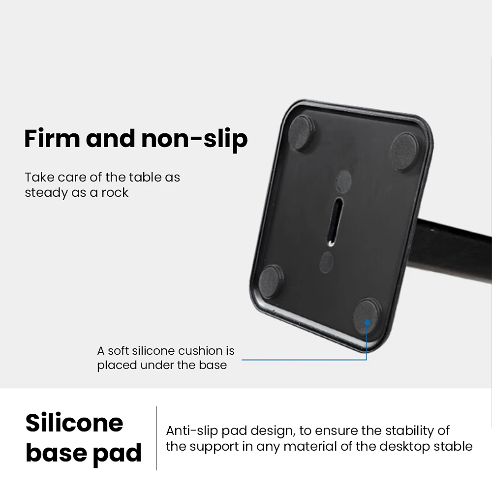 Sleek Aluminum Universal Headphone Stand with Flexible Headrest and Mobile Phone Holder