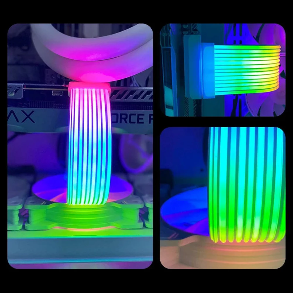 ARGB ����ȭ PC ���̺�, �������� ���� �ͽ��ټ� ���̺�, ������ LED ��Ʈ�� ����Ʈ, DIY ŰƮ, ���� ī��, 8 ��, 6 �� ���̺�, 5V, 3 ��, 8 ��, 24 ��