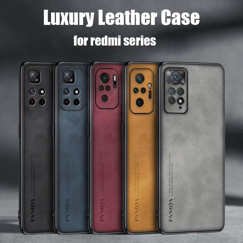 Custodia in pelle di montone di lusso per Xiaomi Redmi Note 10 11 Pro Plus 5g 11pro 10pro 4g Men Business Back Cover Note10 Note11 S 5 G_voghion.com
