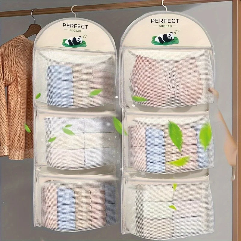 Three Tier Mesh Hanging Storage Bag Image 2