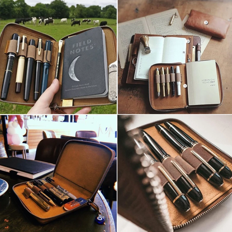 100% Genuine Leather Notebook Planner Book Cover A6 For MD Diary Original Journal Drawing Sketchbook Planner Pouch 5