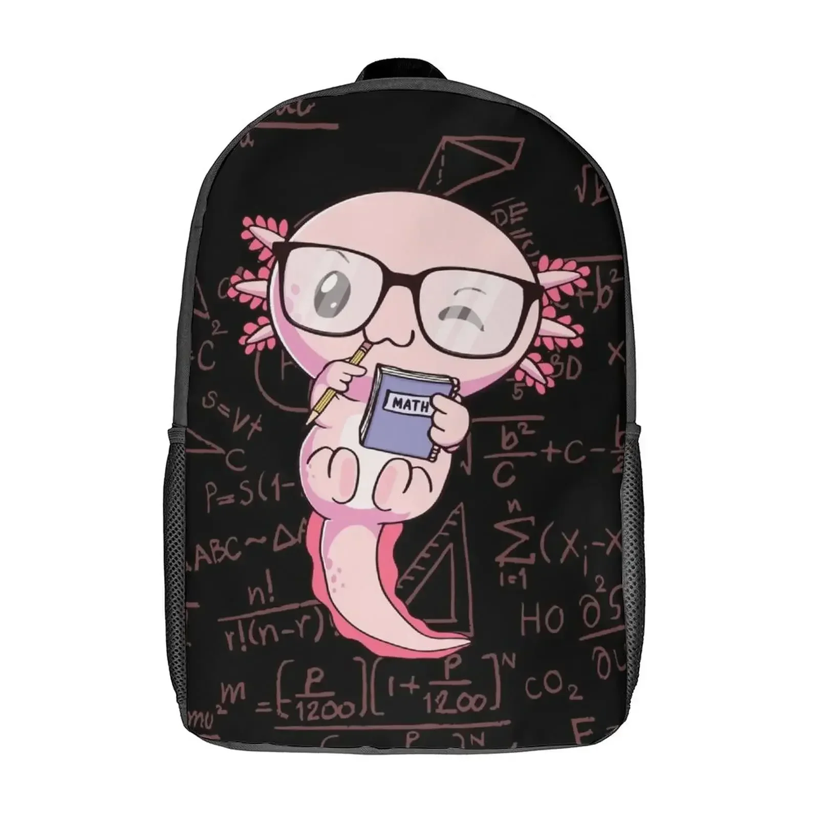 Sakura Axolotl School Backpack for Girls Boys Bookbag Large Capacity School Bag for Teenager Middle School Student Elementary 5