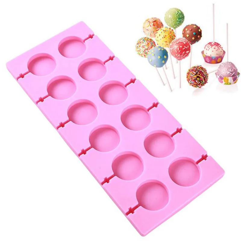 Stampi Per Lecca-Lecca Rotondi In Silicone A 12 Cavità Stampi Per Gelatina E Caramelle Stampi Per Torte Forme Di Varietà Forma Per Decorare Torte Uten