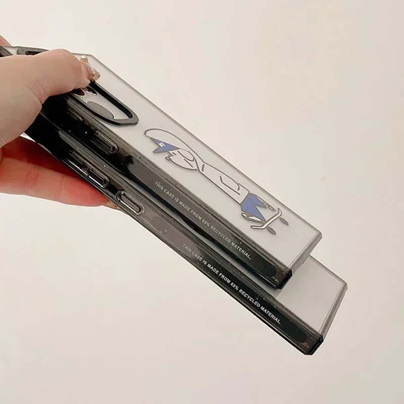 Skateboard Dog Acrylic Black Border Protective Case for Samsung Galaxy S 22 S23 S24 Ultra S22+ S23+ S24 Plus Shell