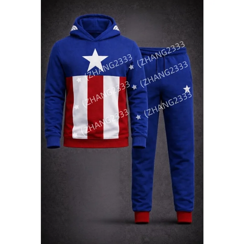Trendiges neues Superhelden-Kostüm, Cosplay, Eltern-Kind-Freizeitinteraktion, Lauf-Sportbekleidung, leichter Herbst-Fleece-Hoodie mit Taschen