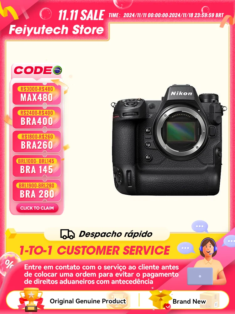 Nikon Z9 FX-Format Mirrorless Camera Digital Camera With NIKKOR Z 24-70mm Lens Compact Professional Photography