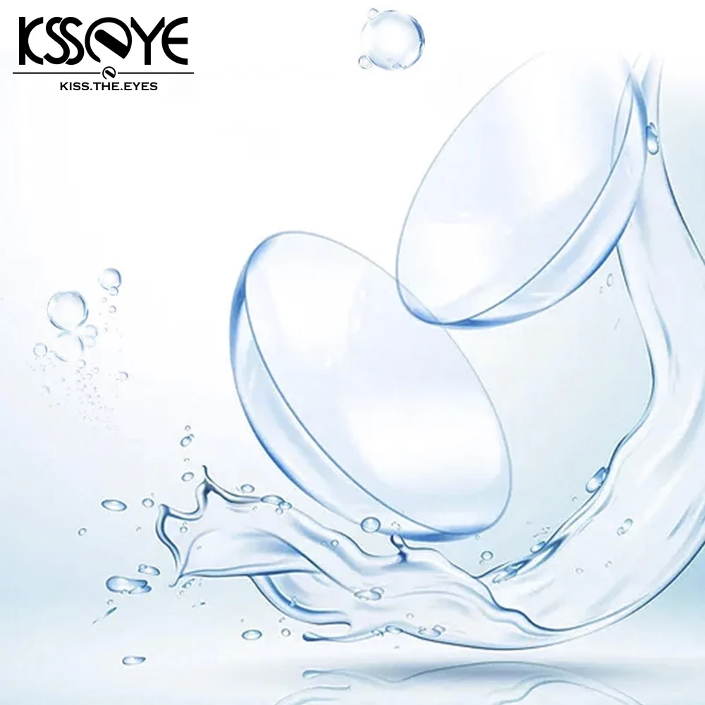 

KSSEYE 1 Pair(2Pcs) Transparent Contact Lenses for Eyes Myopia Prescription Natural Eye Contacts Lens Wearing Comfort Yearly Use