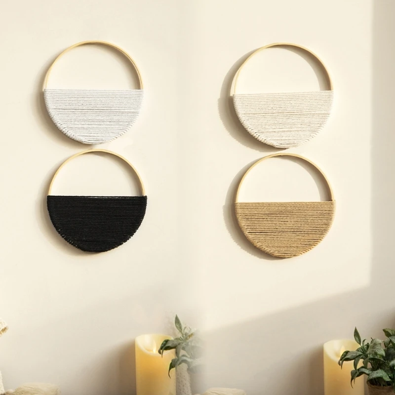 

2pcs Round Shaped Wall Decor Bohemian Home Decorations for Apartments Dorm Crib Drop Shipping