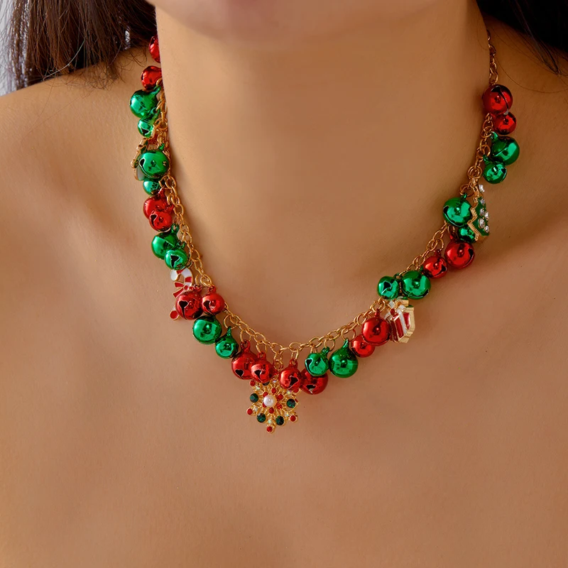 GANPUP Weihnachtskollektion Halskette für Damen, modisch, Winter, Weihnachten, Schneemann, Handschuh, Anhänger, Halskette, Halskette, Schmuck, Geschenk – Detail 6