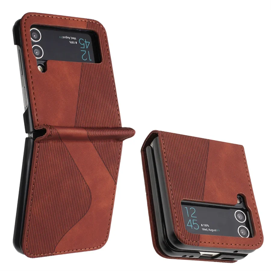 Luxury Leather Armor Back Cover for Samsung Galaxy Z Flip Series
