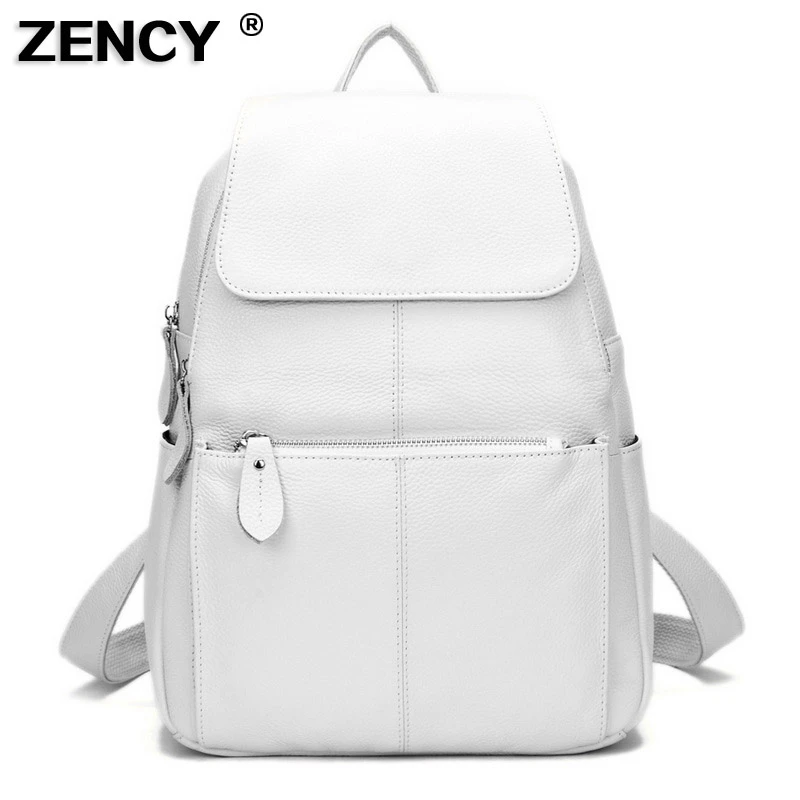 trendy sling bags 2022 HOT 100% Soft Genuine Cow Leather Cowhide Women's Female Top Layer Nature Cow Skin Girl School Book Shopping Bags Knapsack most stylish backpacks