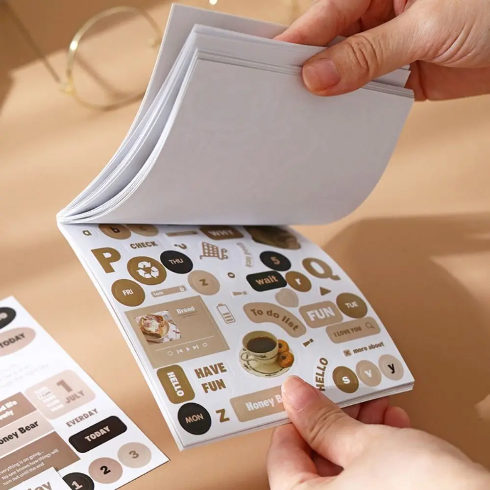 Whimsical Vintage Style Sticker Book for DIY Scrapbooking and Stationery Decor