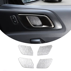 4pcs Car Interior Door Handle Inner Bowl Cover Aluminum Alloy Protection Sticker For Ford Ranger 2015 -2021 Auto Accessories