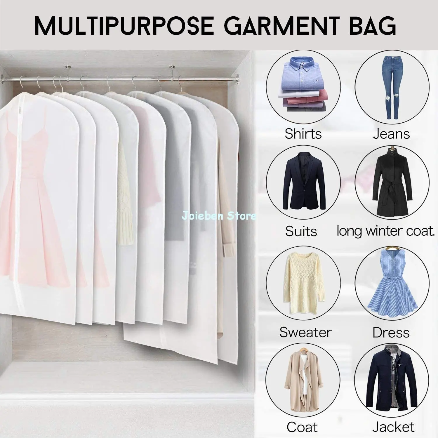 Closet Storage Clothing Cover  Garment Bags Hanging Clothes - Clothes  Hanging Dust - Aliexpress