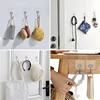 Self Adhesive Hooks Rotating Waterproof Seamless Strong Sticker Holder Wall Door Storage Hanging Hook Kitchen Bathroom Organizer 2
