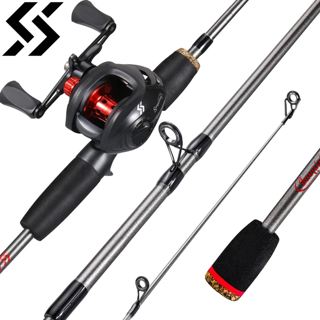 Fishing Rod Reel Combos 5.5FT 5 Section Spinning Fishing Rod with 12+1BB Spinning  Reel Carp Bass Rod Reel Set