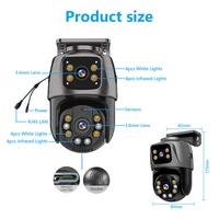 Système de surveillance Movols 6MP XMEYE POE, double objectif PTZ, audio bidirectionnel, système de caméra de sécurité POE, kit de surveillance vidéo NVR 16CH 5