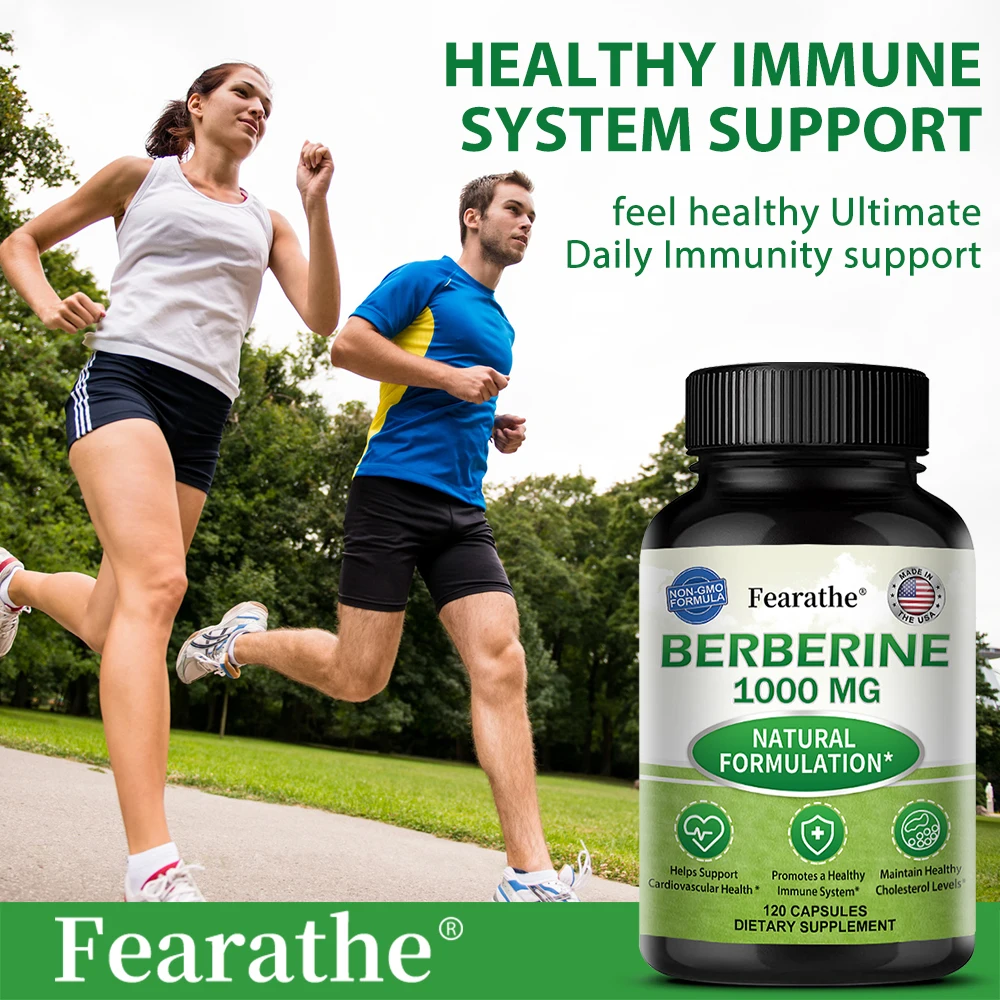 Berberine capsules with water