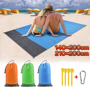 2x2.1m Waterproof Beach Blanket Outdoor Portable Picnic Mat Camping Ground Mat Mattress Camping Camping Bed Sleeping Pad New