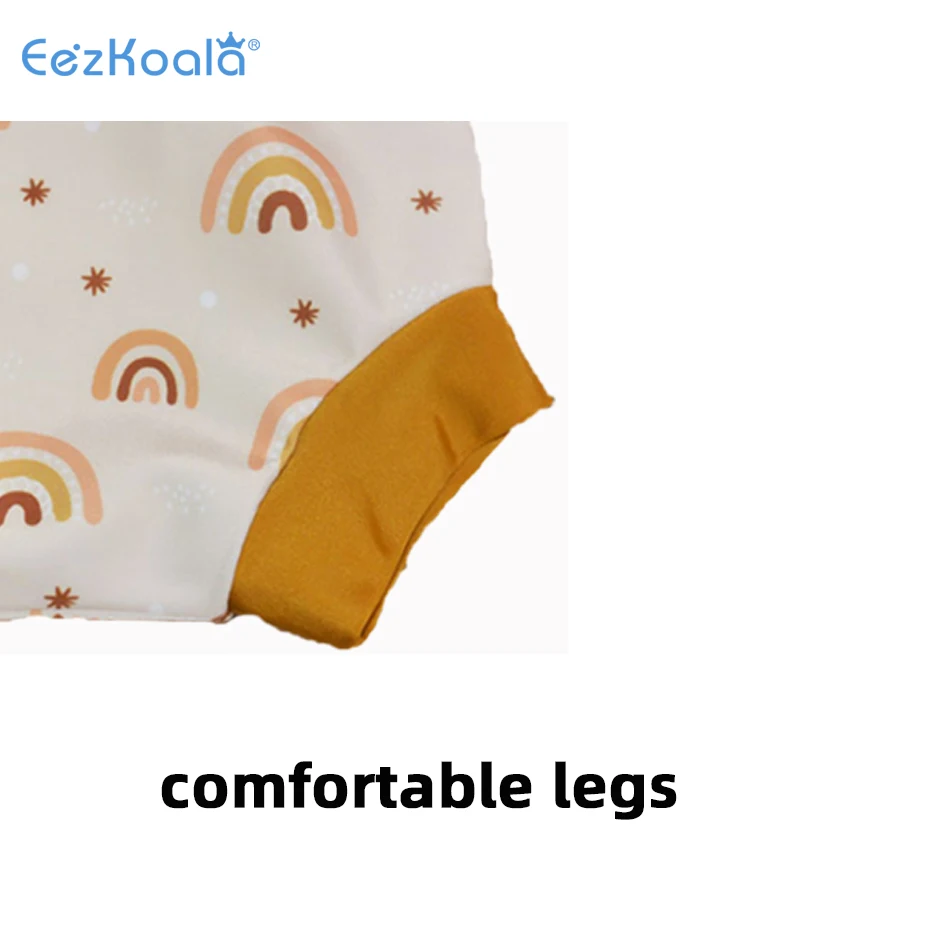 Eezkoala High Waist Swimming Nappies Baby Leakproof Swimming Diaper Newborn Baby Swimwear Boys Girls  Printed Cloth Diapers