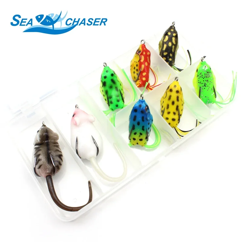 

8 шт., набор мягких рыболовных приманок, с крючками