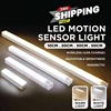 PIR Motion Sensor LED Under Cabinet Lamp Dimmable Rechargeable Night Light Stairs Closet Room Aisle Tube Bar Detector Bulb 1