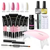 LIMEGIRL 15ML Nail Gel Kit with Mini LED Light Soak UV Gel Acrylic Manicure Kit for Beginners Nail Quick Extension Gel Tool Kit 1