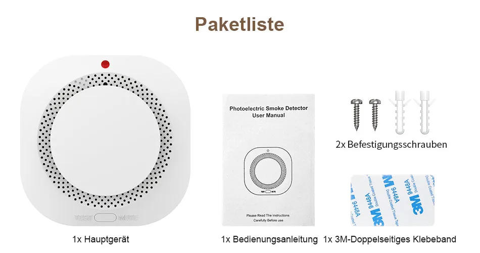 PGST Unabhängiges Rauchmelder-Sensor-Feuermeldesystem für die Sicherheit im Home Office, Rauchmelder, Brandschutz – Detail 10