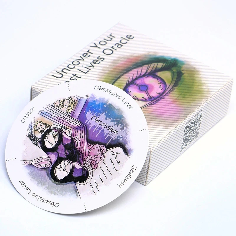 Uncover Your Past Life Oracle Cards Tarot Deck Round Shape 87 Cards Fortune Telling Divination Oracle Card Tarots Games 5
