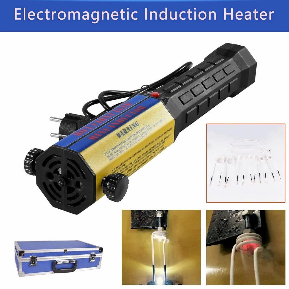 

1000w Magnetic Induction Heater Bolt Remover Repair Machine Tool Kit Mini Electromagnetic Induction Heater