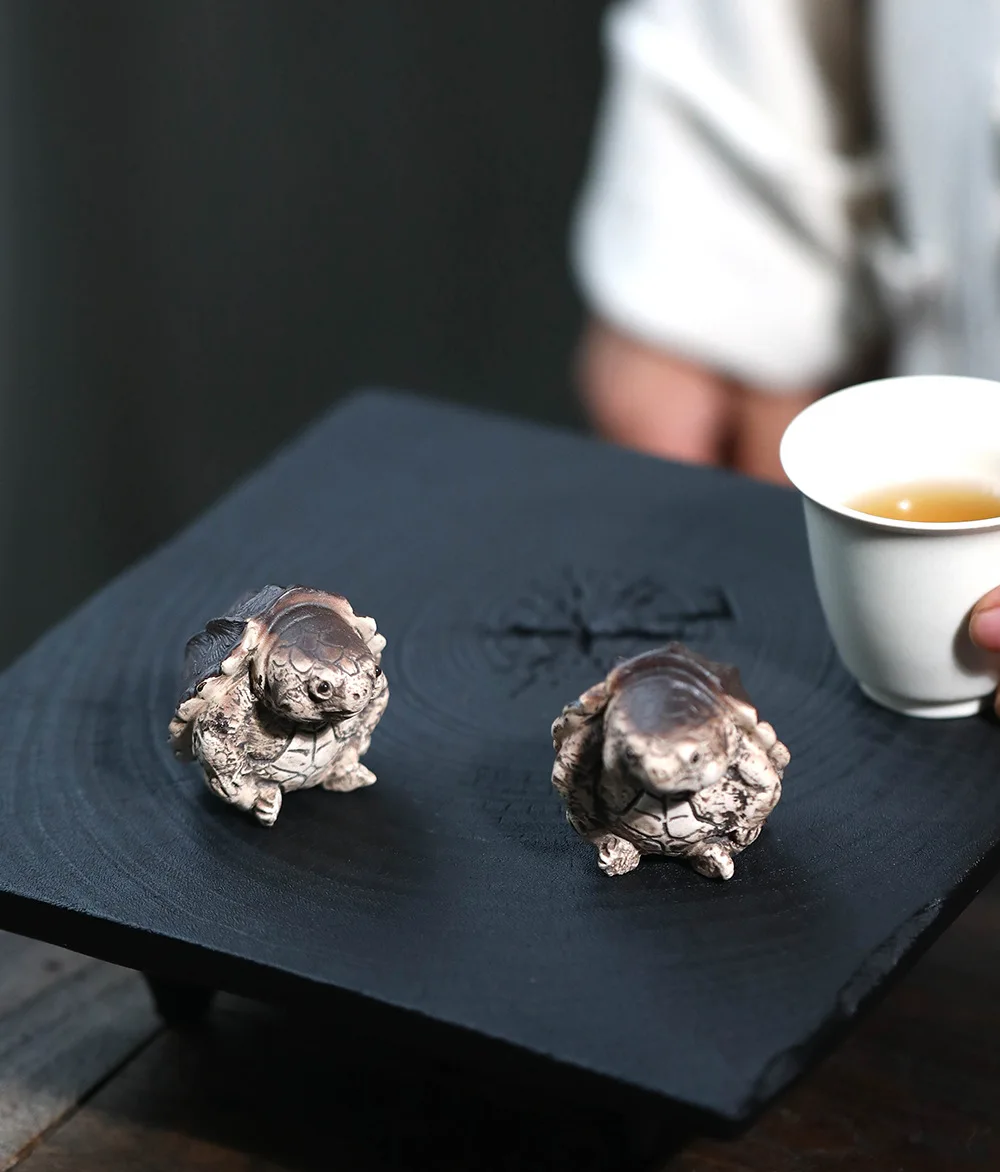 Tea Pet Crocodile Turtle Decoration, Handmade Can Be Raised Tea Ceremony Set Accessories Table Play Turtle