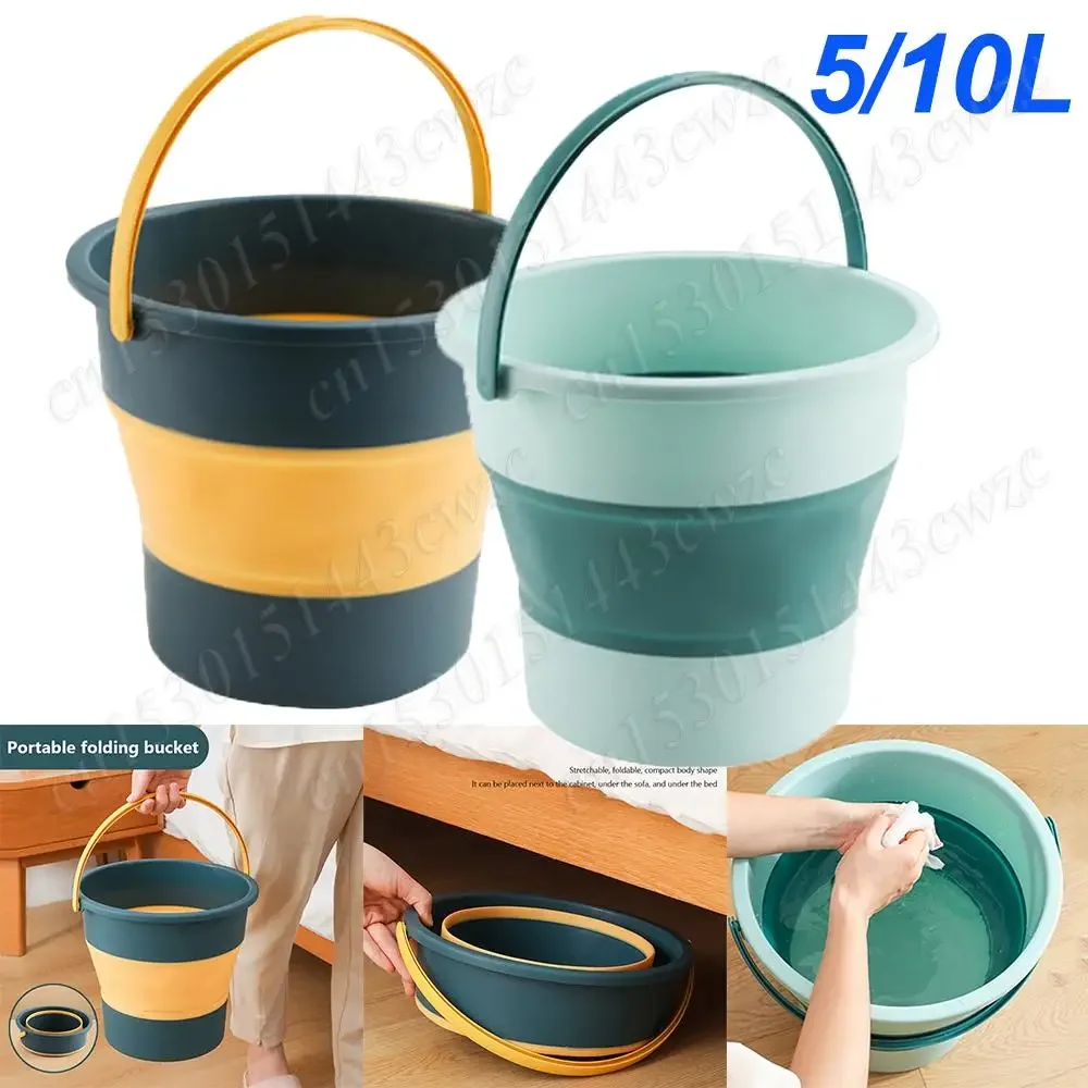 5/10L Silicone Collapsible Folding Bucket Water Container folding bucket,water bucket,car wash bucket