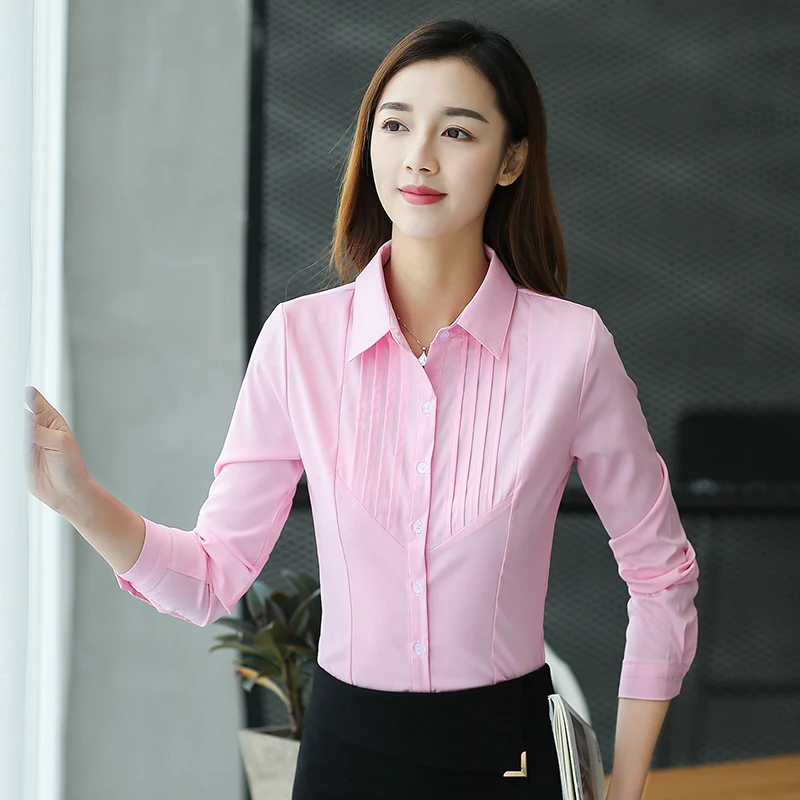 Blusa de mujer Tops y blusas de algodón para Mujer Tops Camisas de mujer 2018 camisas Rosa femenina talla grande XXXL/ 5XL camisas mujer blusas mujer de moda 2019 camisa