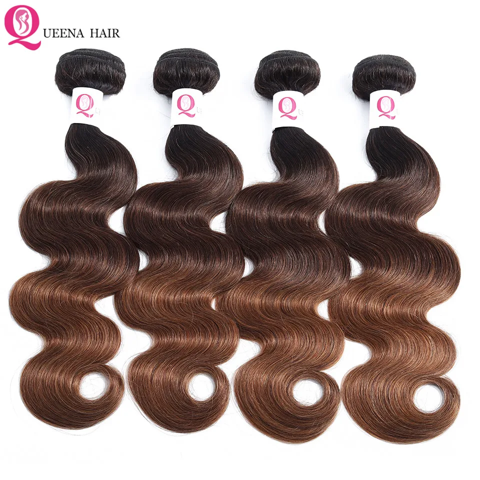 

1B/4/30 Blonde Ombre Human Hair Bundles Brazilian Hair Wavy Weave Bundles Colored Ombre Body Wave 3/4 Bundles Deals Remy Hair