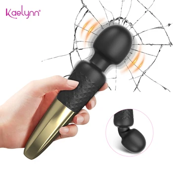 Black Wand Massager Rechargeable Powerful for Women 20 Speed 50dbs Quiet Personal Silicone Soft Magic Wand Vibrator for Clitoris 3