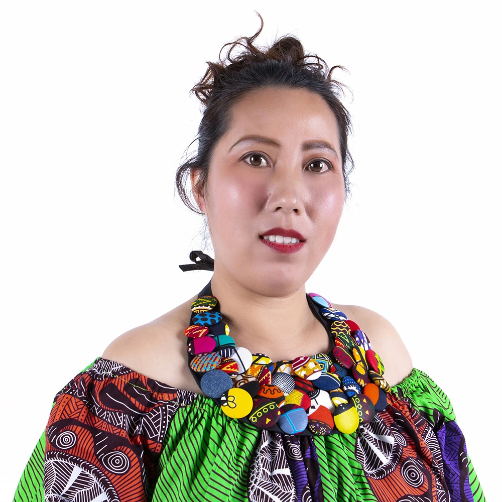 2023 Ankara Button Bib Statement Neckpiece African Tribal Necklace Statement Necklace Button Jewelry Bridesmaid Gift WYA067