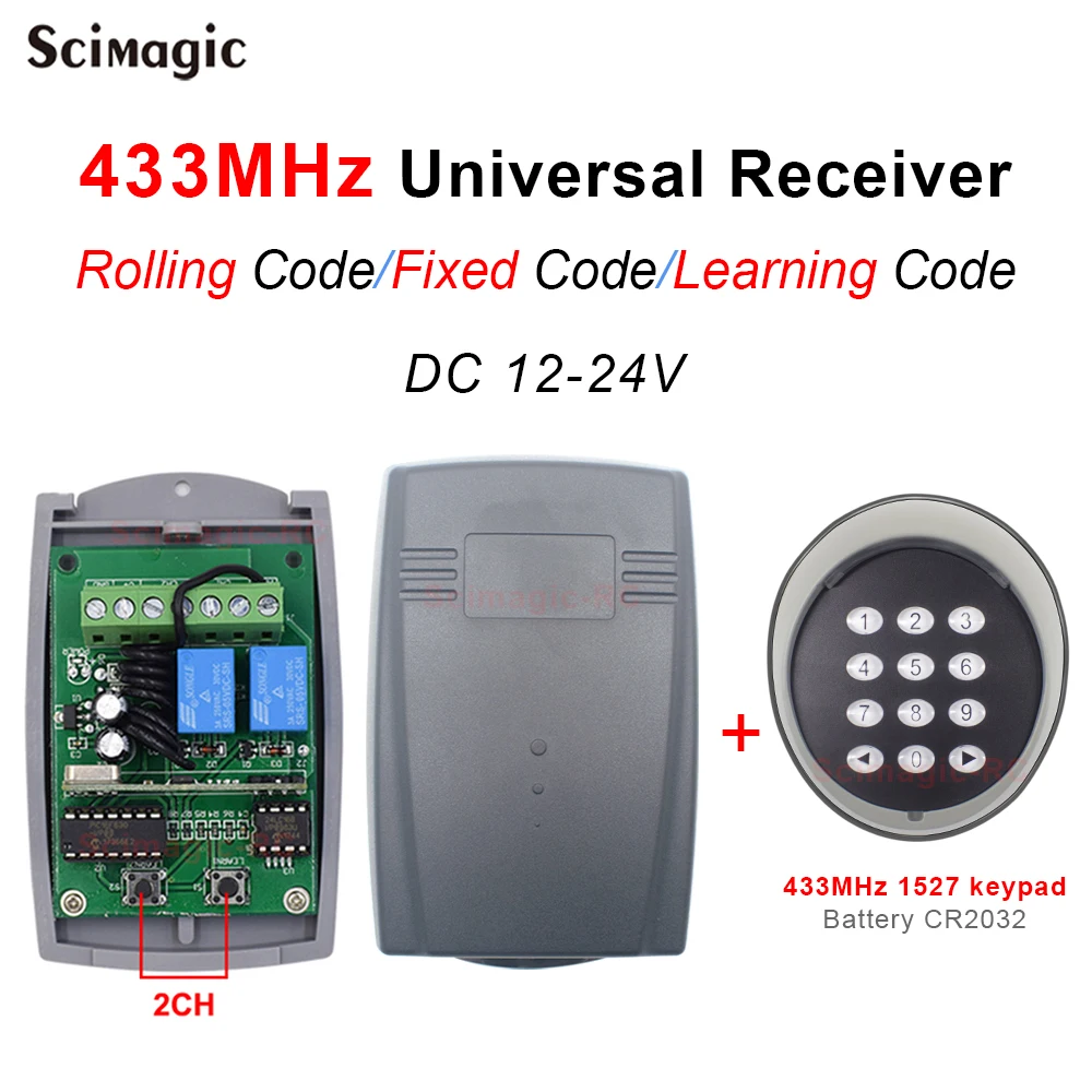 

433.92mhz 2CH Wireless Remote Keypad Password Switch Kit For Universal 433 MHz Sliding Gate / Garage Door Gate