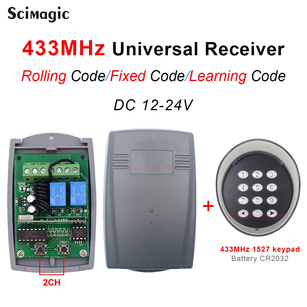 433MHZ Universal Rolling Code Receiver 1527 Wireless Numeric Keypad for
