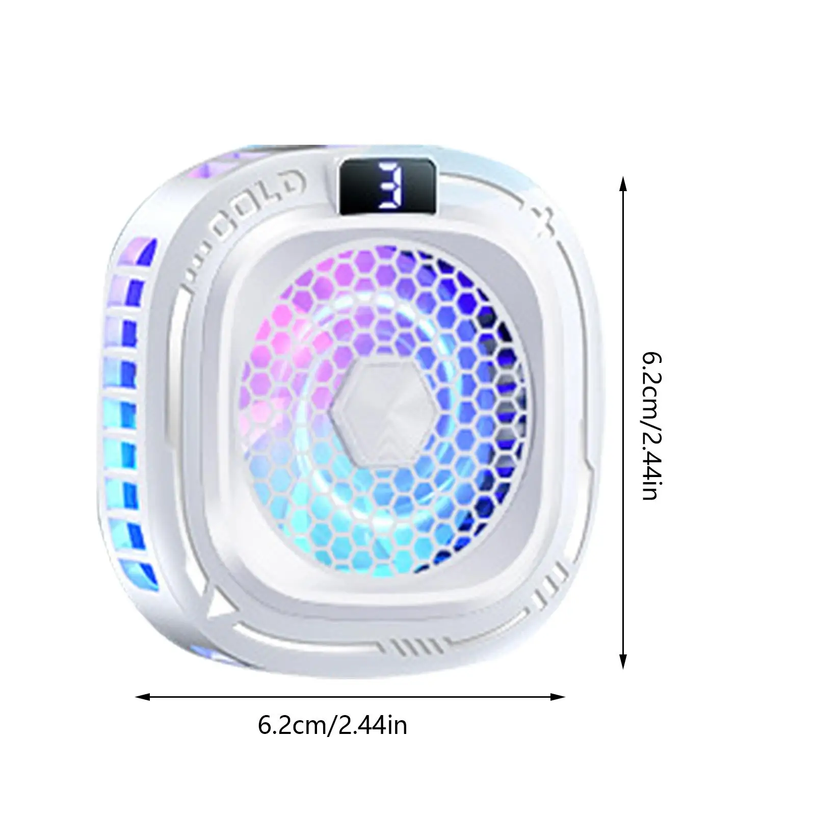 폰 쿨러 10W 마그네틱 히트싱크 3단계 모바일 폰 방열판 RGB 조명 포함 게임 라이브 스트리밍 영상 촬영용