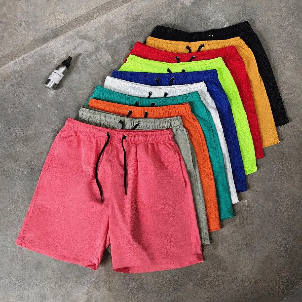 2024 Summer Men's Casual Shorts Candy Color Five-point Pants Men's Ten-color Beach Shorts 2