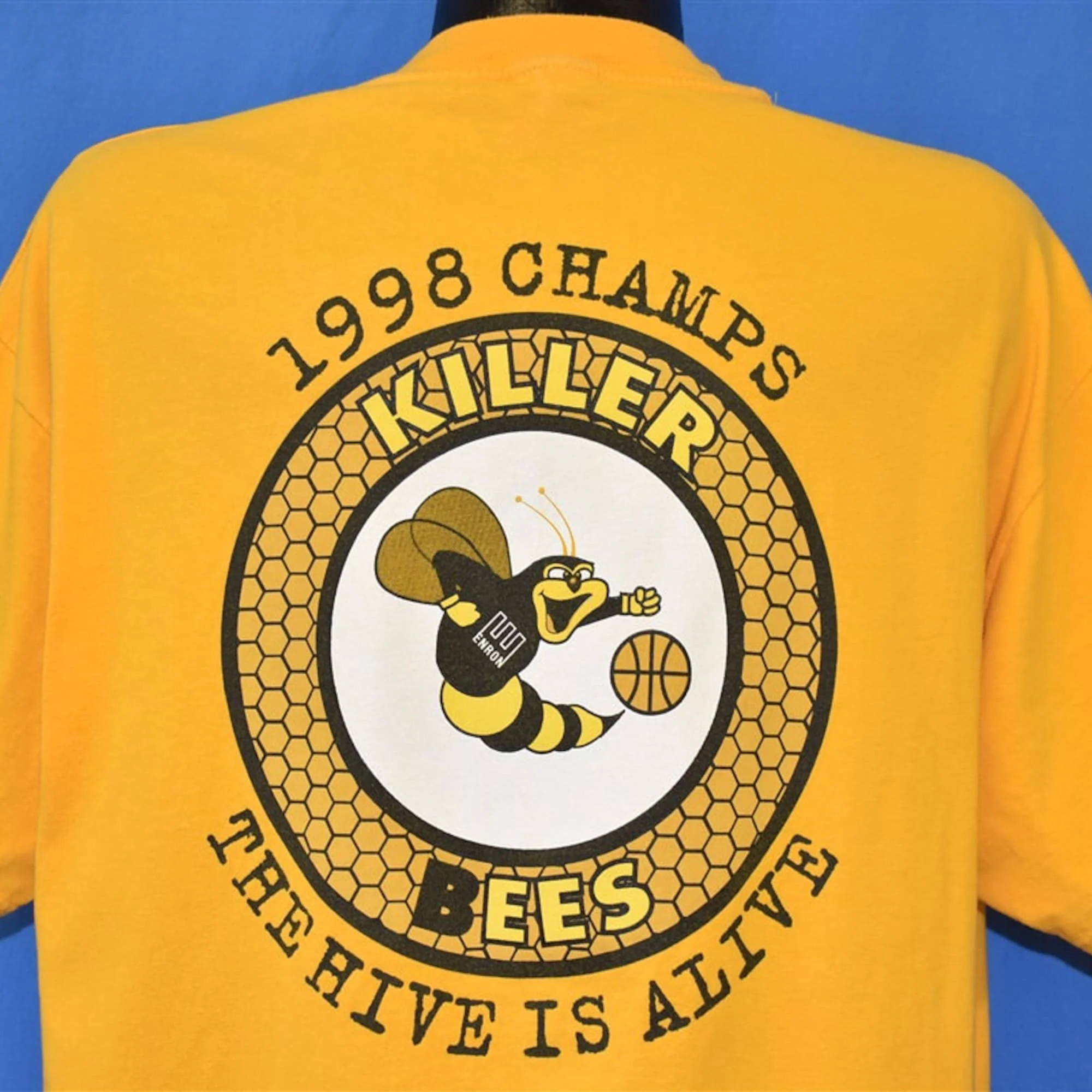 Anni '90 Killer Bees 1998 Basket Champs Bridgehhampton New York T Shirt Extra Large
